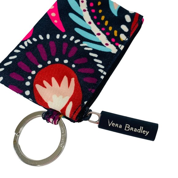 Vera Bradley ID Case Wallet 3"x5" Key Ring Painted Paisley Store Reward Cards - Picture 3 of 6